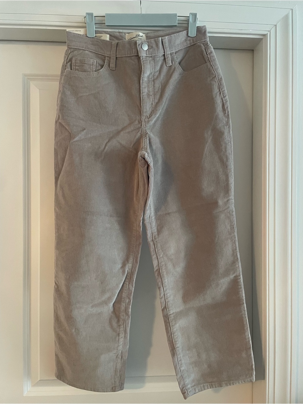Universal Thread Straight-Leg Corduroy Jeans in Grey/Taupe
